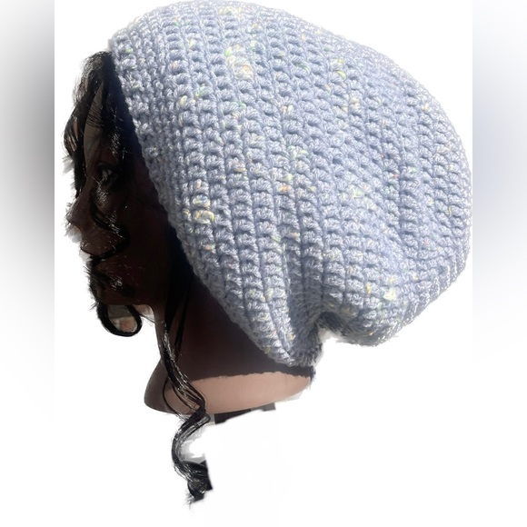 Slouchy Baby blue confetti Hand-made Tam♥️ - Picture 4 of 4